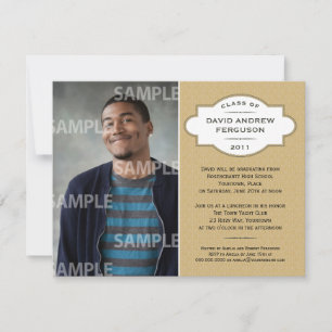 Geometric Medallion Graduation Invitation