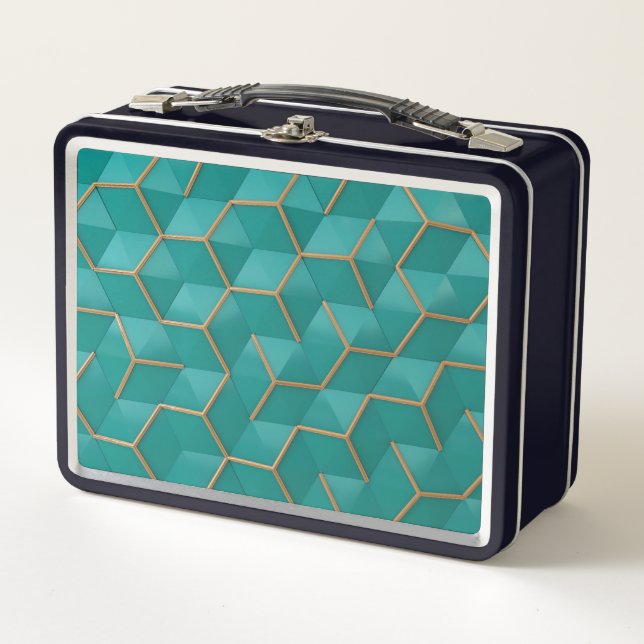 geometric metal lunch box (Front)