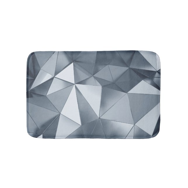 Geometric Metal: Three-Dimensional Pattern Bath Mat (Front)