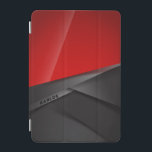Geometric metallic design, black and red iPad mini cover<br><div class="desc">Modern geometric metallic design,  Red and black colors background with optional monogram.</div>