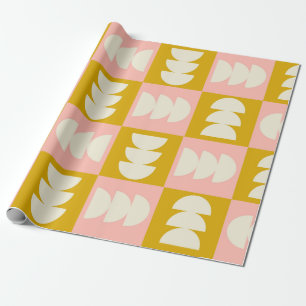 geometric mid century modern and retro style seaml wrapping paper