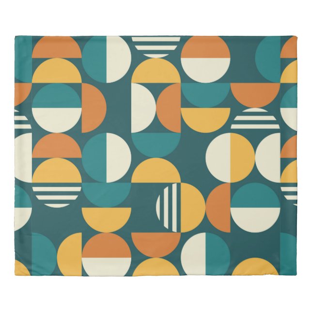 Geometric mid-century modern seamless pattern - 60 duvet cover (Front)