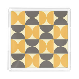 Geometric, mid-century modern style pattern. acrylic tray