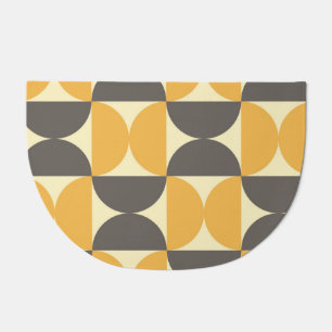 Geometric, mid-century modern style pattern. doormat