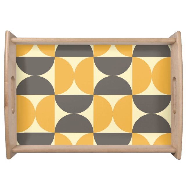Geometric, mid-century modern style pattern. serving tray (Front)