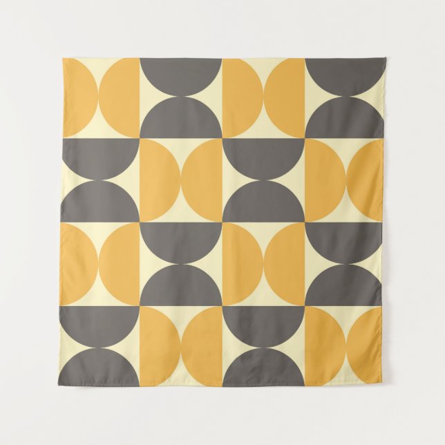 Geometric, mid-century modern style pattern. tapestry (Front)