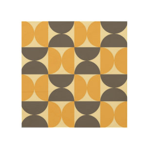 Geometric, mid-century modern style pattern. wood wall art