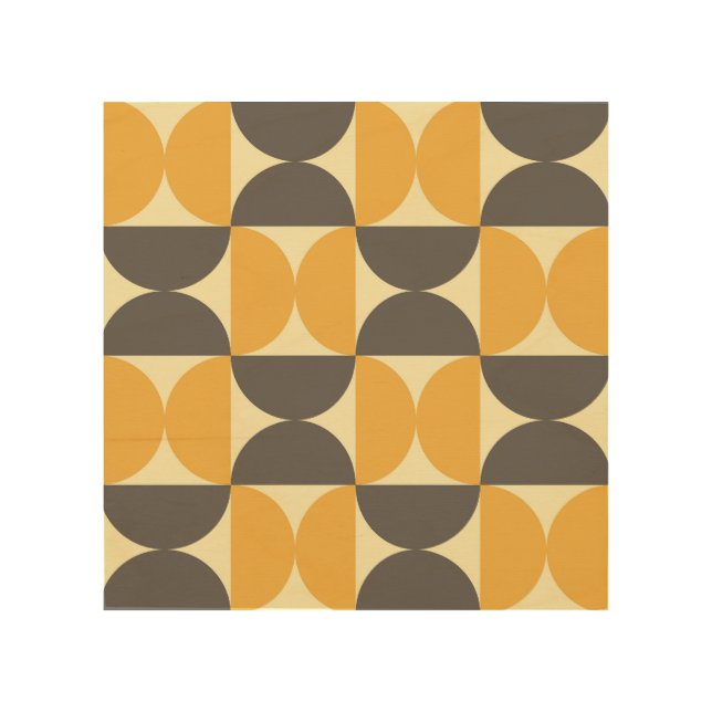 Geometric, mid-century modern style pattern. wood wall art (Front)