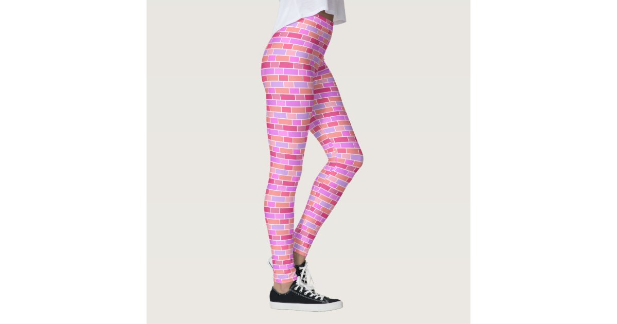 Pink, Building Brick, Leggings, Building Brick Leggings, Pink