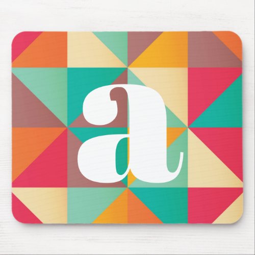 Geometric Mid Century Retro Trendy Colorful  Mouse Pad