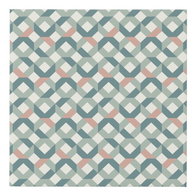 Geometric Minimal Wall Art - Textile Inspired (Front)