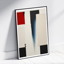 Geometric Minimalism with Red Umbrella