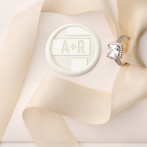 Geometric Minimalist Wedding Monogram  Wax Seal Stamp