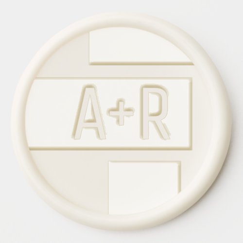 Geometric Minimalist Wedding Monogram Wax Seal Sticker