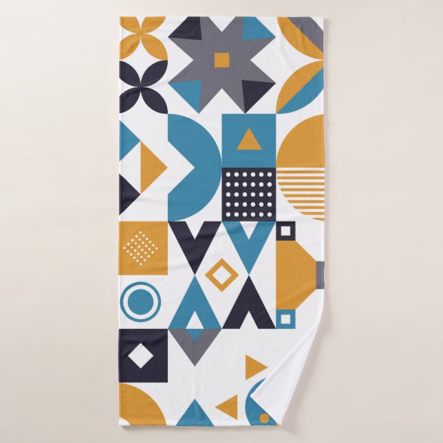 Geometric minimalistic pattern. Abstract designpat Bath Towel (Bath Towel)