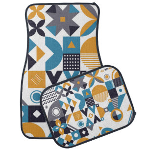Geometric minimalistic pattern. Abstract designpat Car Floor Mat