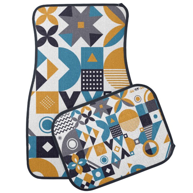 Geometric minimalistic pattern. Abstract designpat Car Floor Mat (Set)