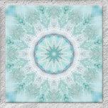 Geometric Mint Aqua Sea Star Bathroom Tile<br><div class="desc">Ceramic tile featuring a dreamy geometric star design based on images of the beach and ocean. A beautiful nature inspired design in dreamy turquoise mint and sand colors. The image is large enough for both the small or large size tile and will fit nicely in a kitchen or bathroom.</div>