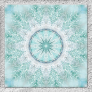 Geometric Mint Aqua Sea Star Bathroom Tile