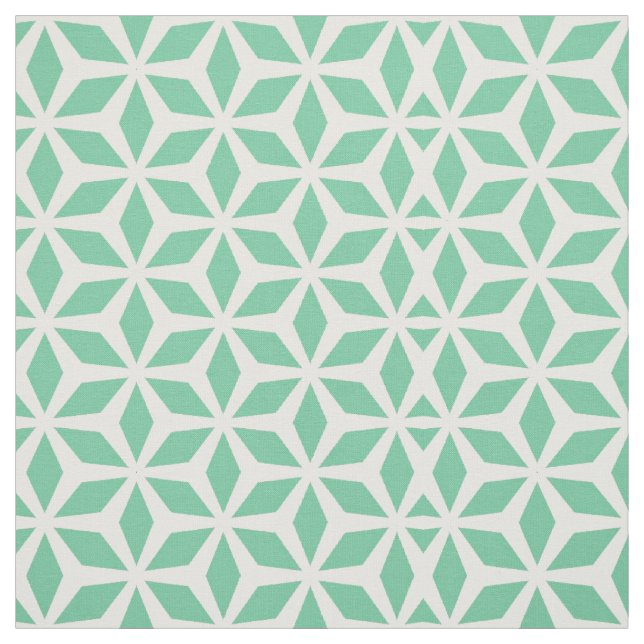 Geometric mint fabric (Swatch)