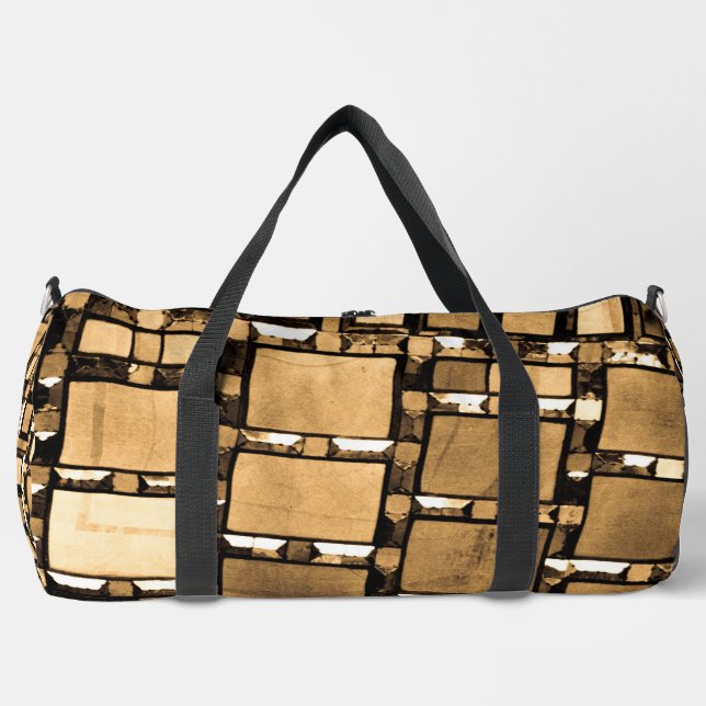Geometric Mirror Pattern Duffle Bag (Front)