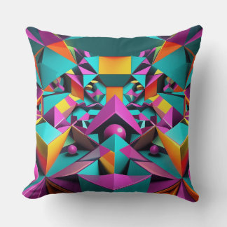 Geometric Mirror Throw Pillow