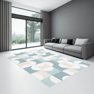 Geometric Modern Abstract Color Block Pattern Rug
