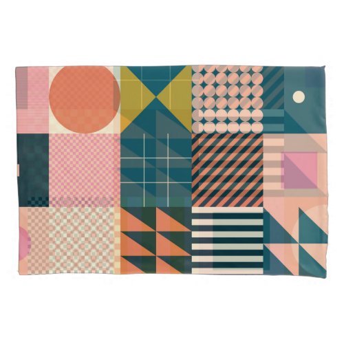 Geometric Modern Abstract Colorful Design Pillow Case