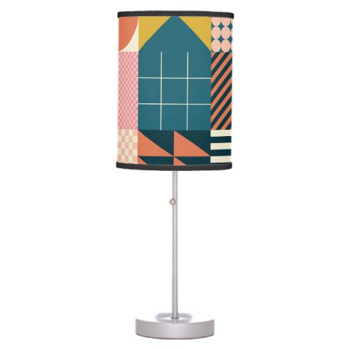 Geometric Modern Abstract Colorful Design Table Lamp