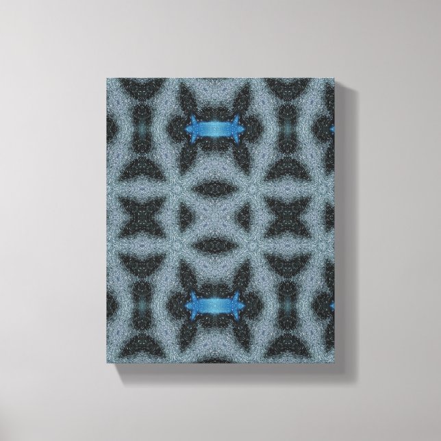 Geometric Modern Art, Gray Blue Wall Art, Gift Canvas Print (Front)