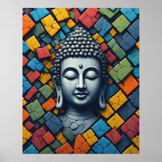 Geometric Modern Art - Lord Buddha Poster