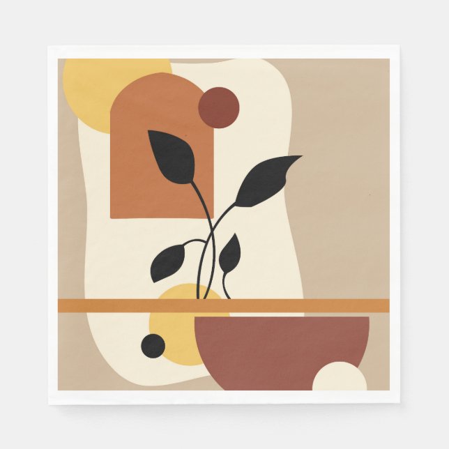 Geometric Modern Art Napkins (Front)
