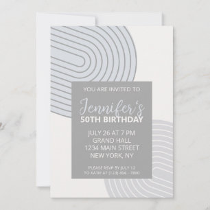 Geometric Modern Birthday Invitation