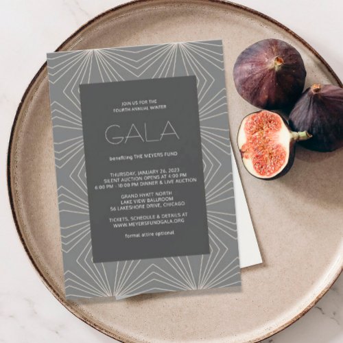 Geometric Modern Gala Invitation