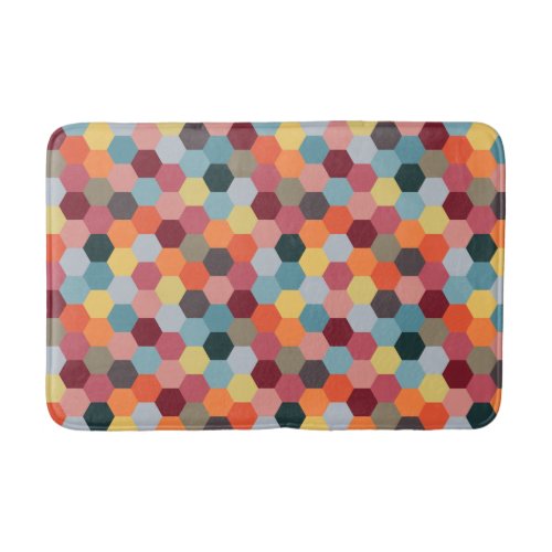 Geometric Modern Hexagon Pattern Bath Mat