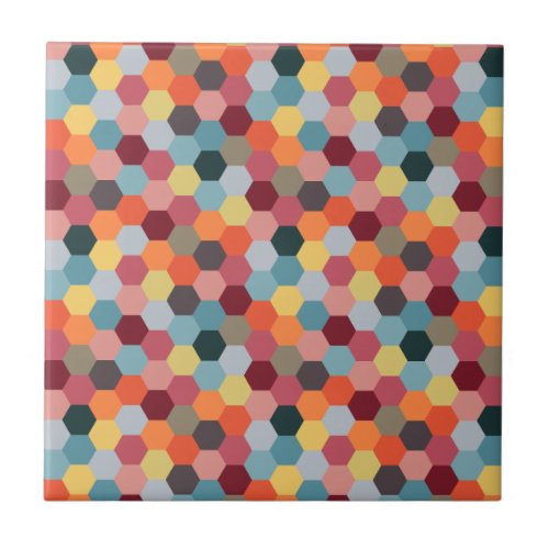 Geometric Modern Hexagon Pattern Ceramic Tile