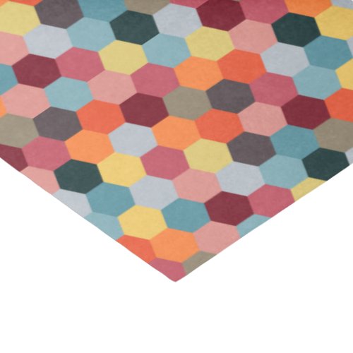 Geometric Modern Hexagon Pattern Tissue Paper