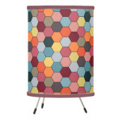 Geometric Modern Hexagon Pattern Tripod Lamp (Left)