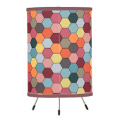 Geometric Modern Hexagon Pattern Tripod Lamp (Back)