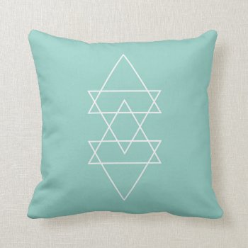 Geometric Modern Light Teal Minimal Triangle Art Throw Pillow by DifferentStudios at Zazzle