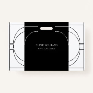 Geometric Modern Minimalist Elegant Professional Badge