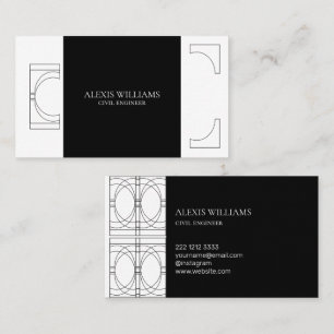 Geometric Modern Minimalist Elegant Professional Business Card