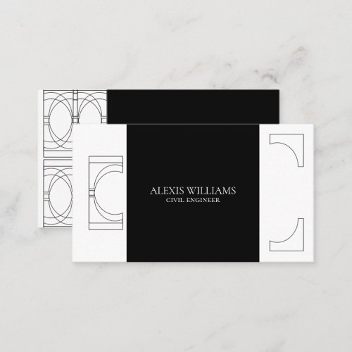 Geometric Modern Minimalist Elegant Professional Business Card