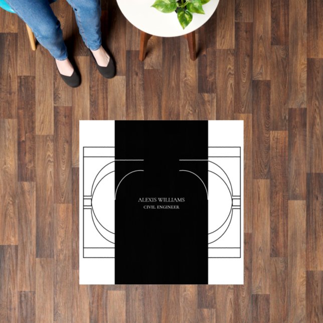 Geometric Modern Minimalist Elegant Professional Floor Decals (Floor)