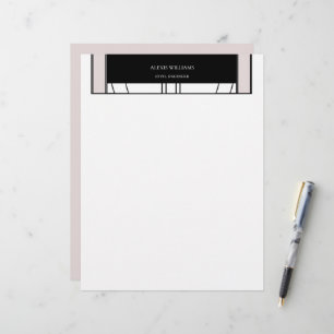 Geometric Modern Minimalist Elegant Professional Letterhead