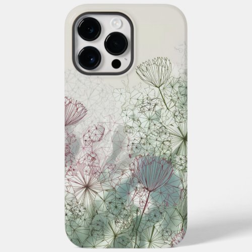 Geometric Modern Minimalist Intricate Floral Lines Case_Mate iPhone 14 Pro Max Case