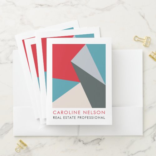 Geometric Modern Professional Real Estate Folder