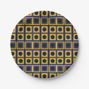 Geometric Modern Square Circle Paper Plates