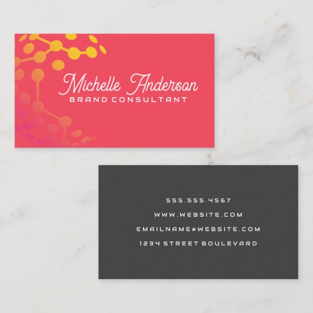 Geometric Modern Tech Logo  Business Card (Front/Back)