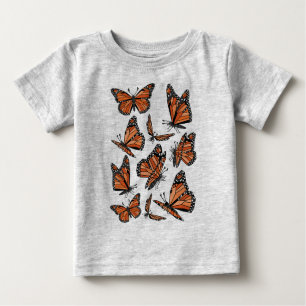 Geometric Monarch Butterflies Baby T-Shirt